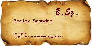 Breier Szandra névjegykártya